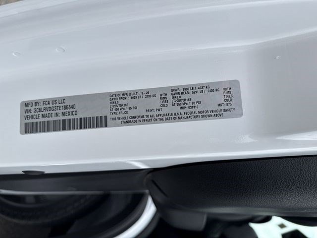New 2026 Bright White Clear-Coat Exterior Paint RAM High Roof image 31