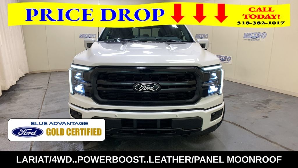 Certified Used 2025 White Metallic Ford Lariat image 52