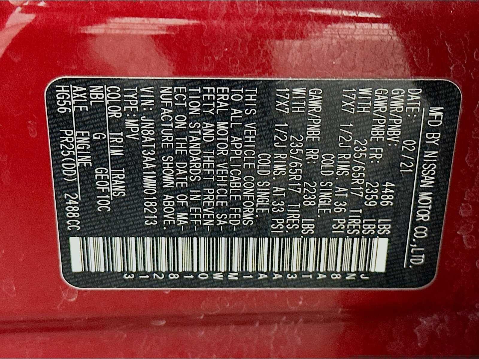 Used 2021 Scarlet Ember Tintcoat Nissan S image 29