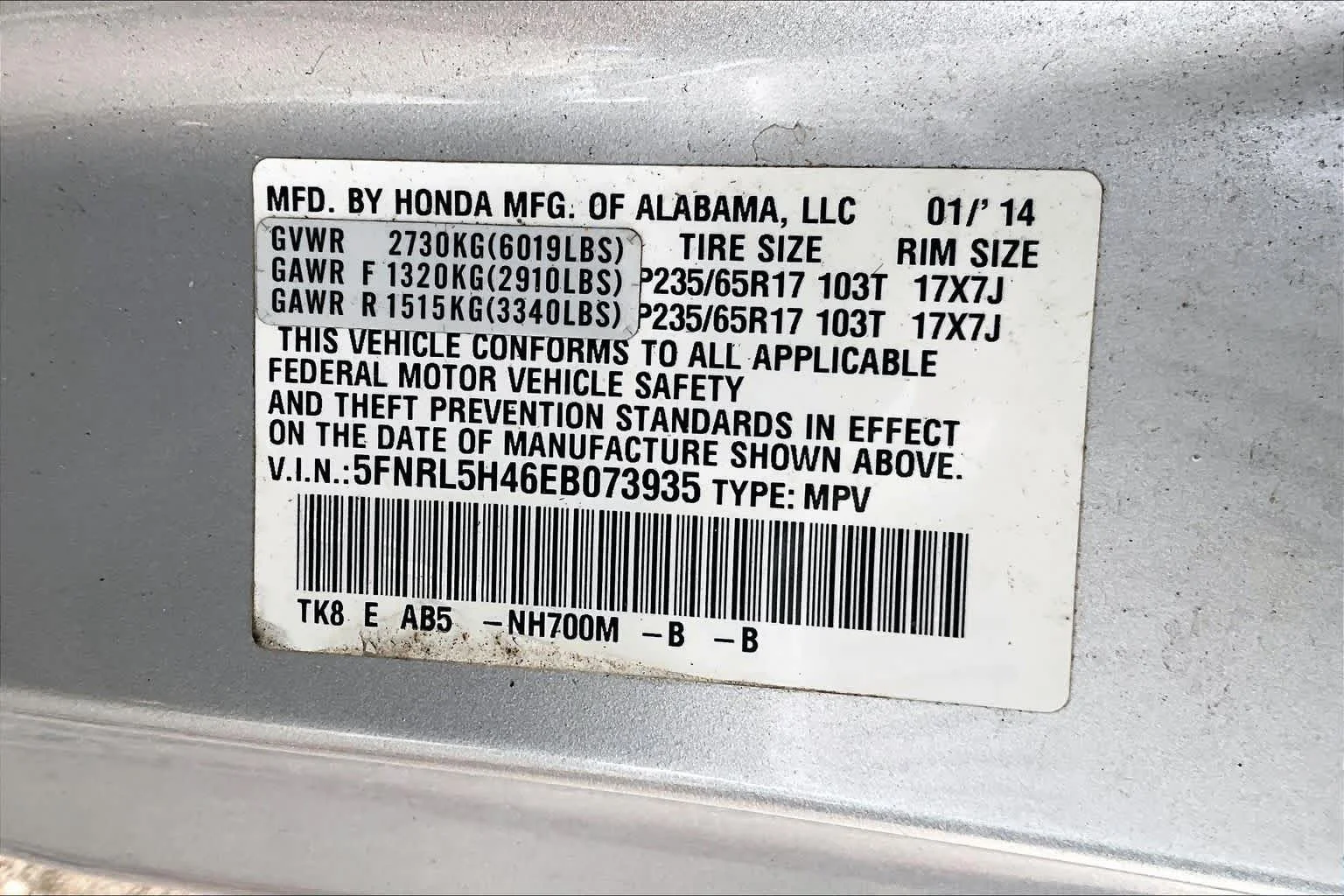 Used 2014 Alabaster Silver Metallic Honda EX image 34
