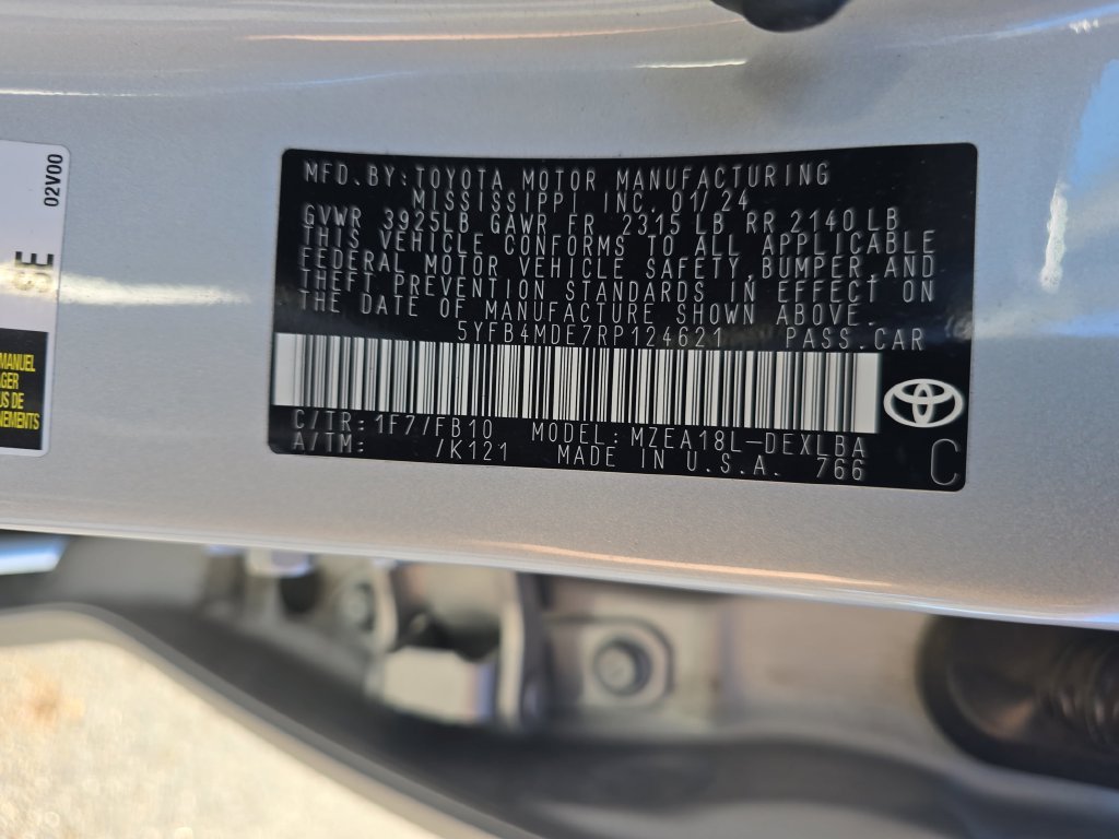 Certified Used 2024 Silver Toyota LE image 37