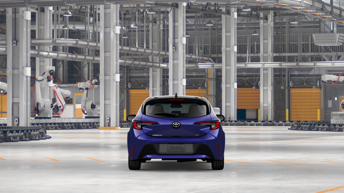 New 2026 Blue Crush Metallic with Midnight Black Metallic roof Toyota SE image 8