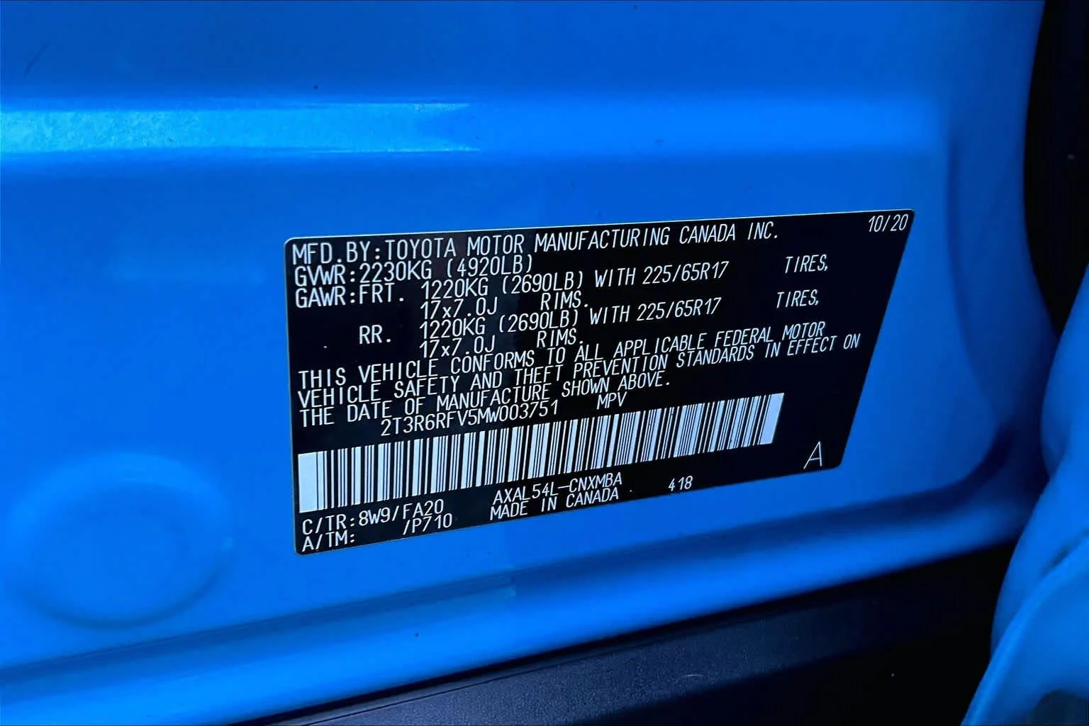 Used 2021 Blue Flame Toyota Hybrid XLE image 34