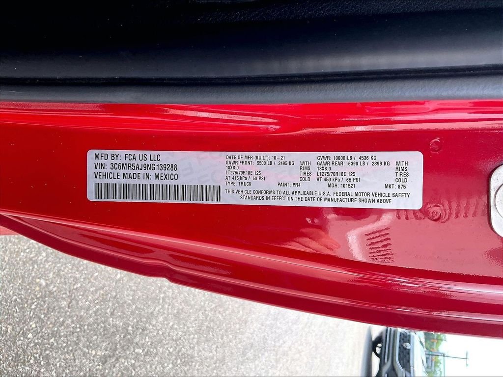 Used 2022 Flame Red Clearcoat Ram Tradesman image 28