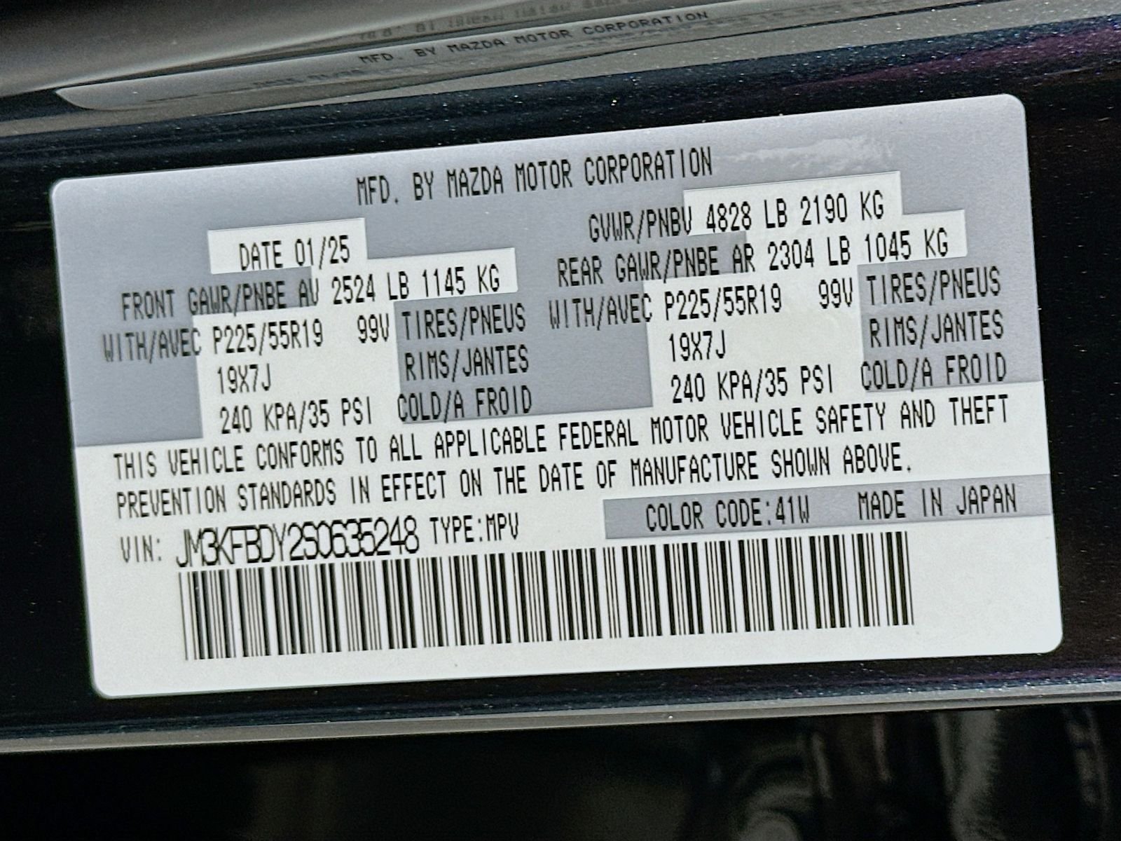 Certified Used 2025 Jet Black Mazda 2.5 Turbo Premium image 34