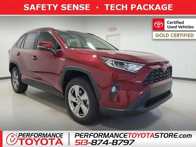 Certified Used 2021 Ruby Flare Pearl Toyota Hybrid XLE Premium image 1