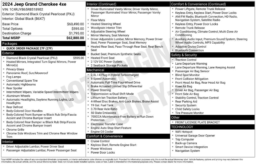 Used 2024 Black Jeep 4xe image 4