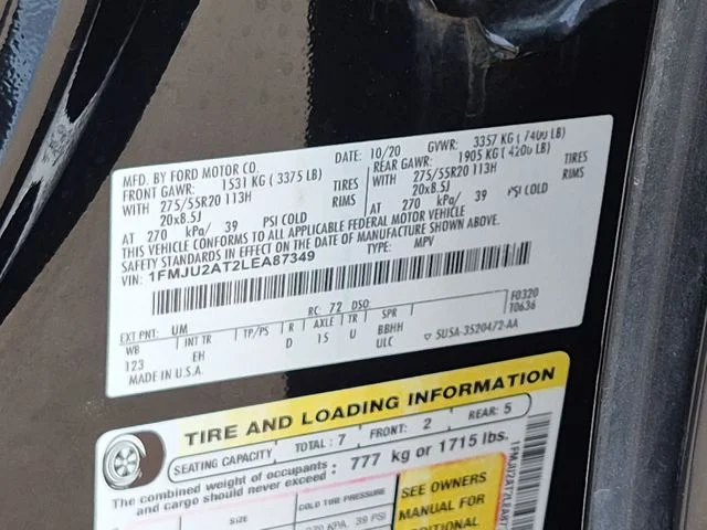 Used 2020 Black Ford Limited image 38