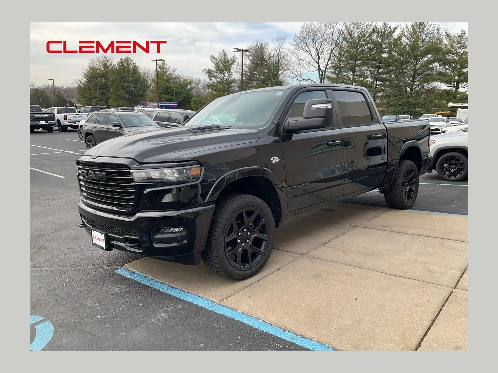 New 2026 Diamond Black Crystal Pearl-Coat Exterior Paint RAM Laramie image 1