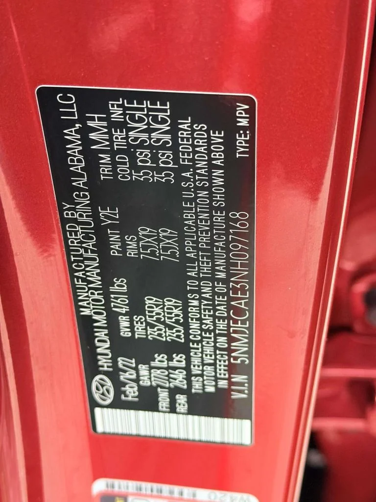 Used 2022 Red Hyundai Limited image 34