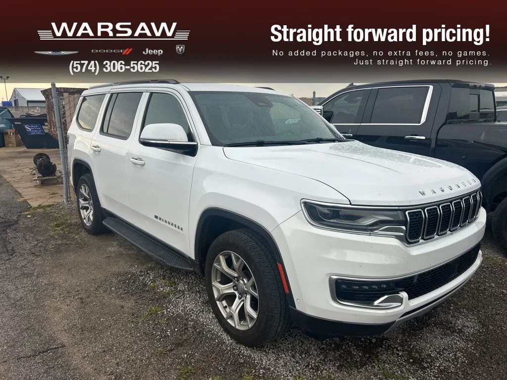 Used 2022 Bright White Clearcoat Jeep Series II image 1