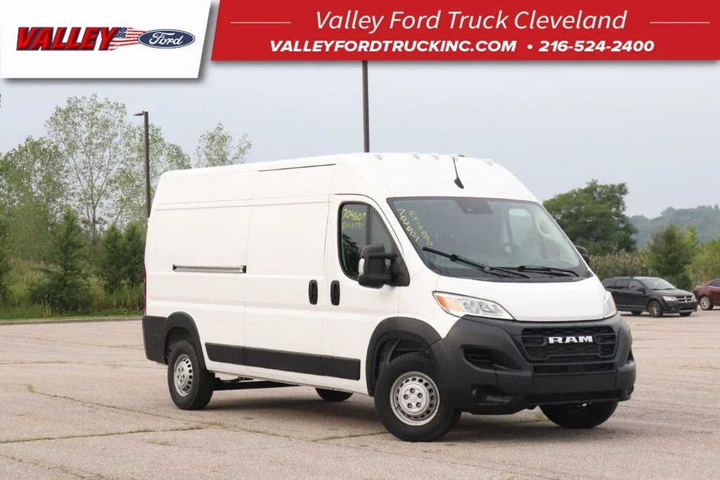 Used 2024 Bright White Clearcoat Ram High Roof image 1