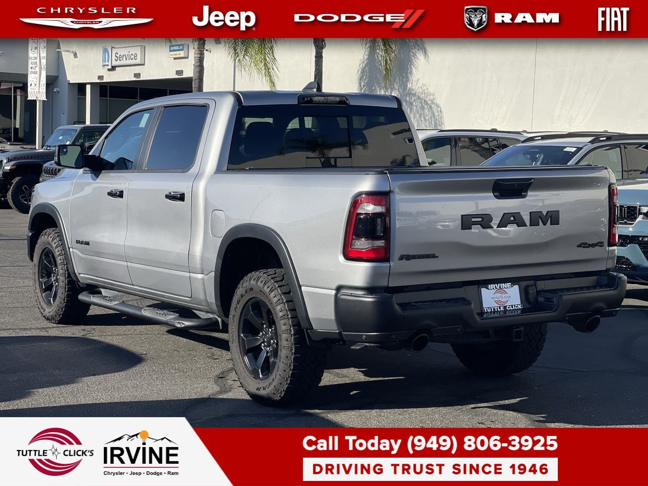 Used 2023 Billet Silver Metallic Clearcoat Ram Rebel image 3