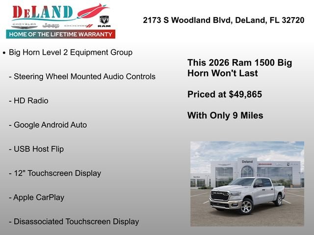 New 2026 Bright White Clear-Coat Exterior Paint RAM Big Horn/Lone Star image 30
