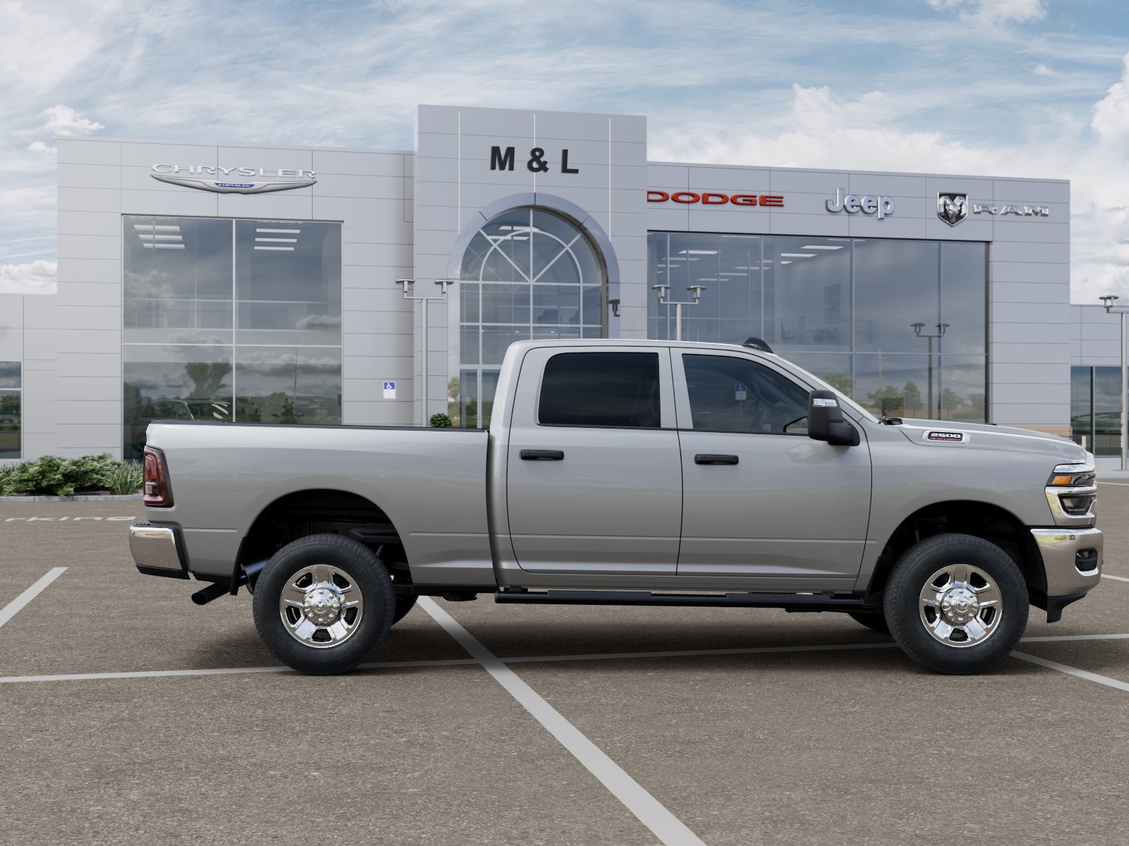 New 2026 Silver-Zynith Exterior Paint RAM Tradesman Crew Cab 4x4 6