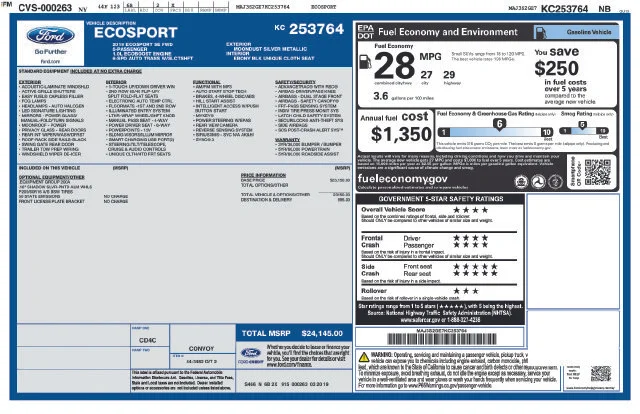 Used 2019 Silver Ford SE image 7