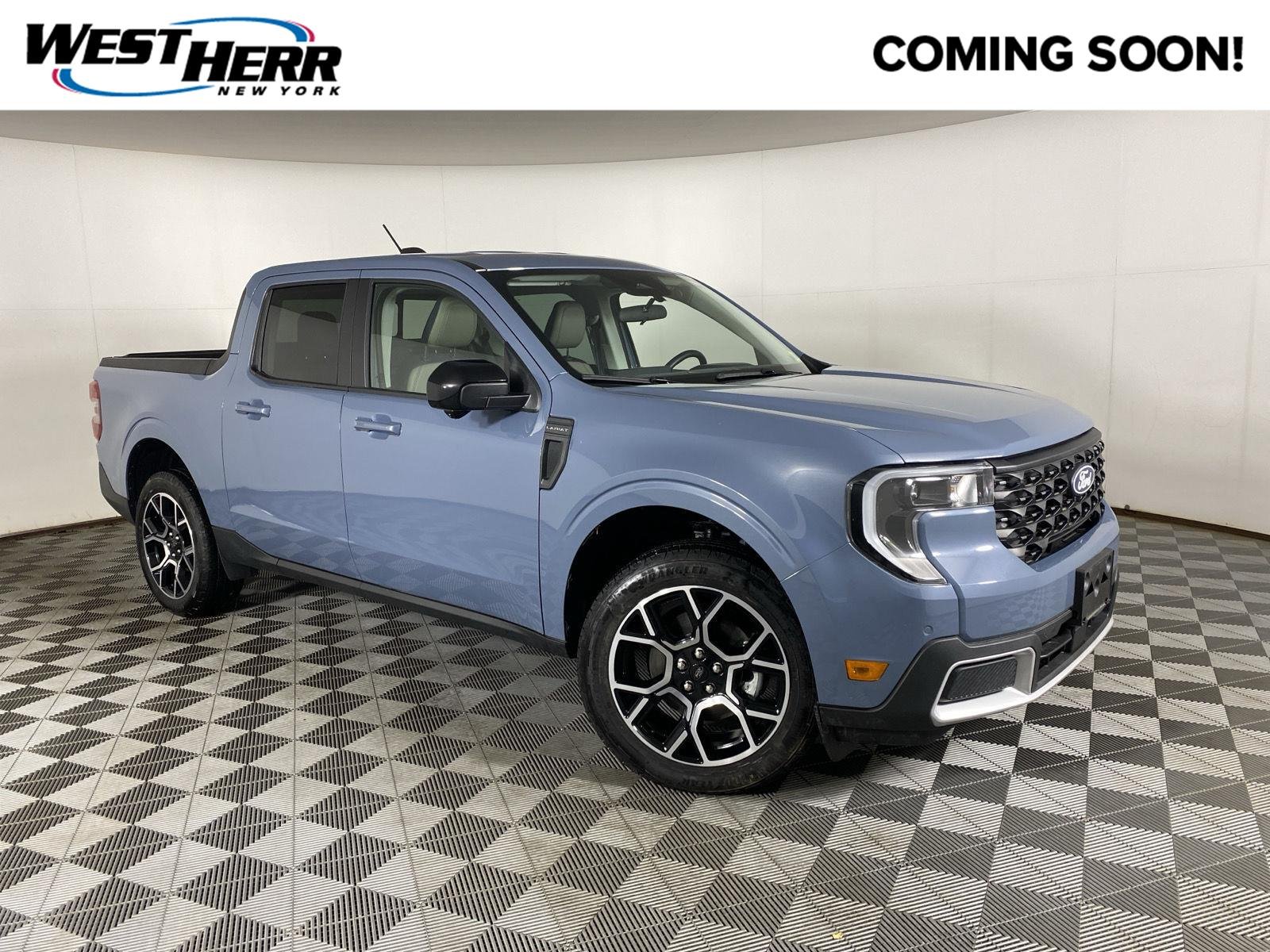 Used 2025 Azure Gray Metallic Tri-Coat Ford LARIAT image 1