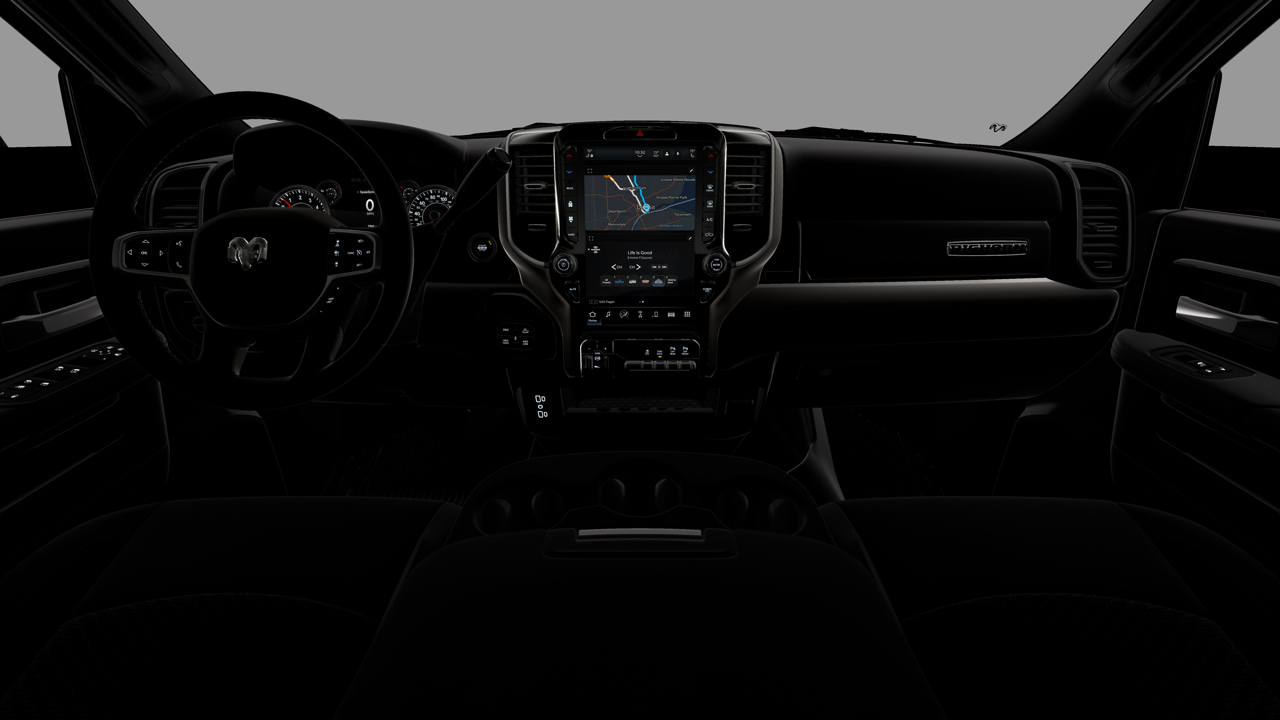 New 2026 Diamond Black Crystal Pearl-Coat Exterior Paint RAM Big Horn image 18