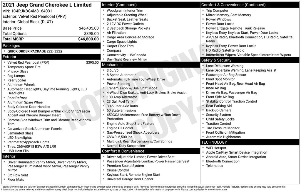 Used 2021 Red Jeep Limited image 17