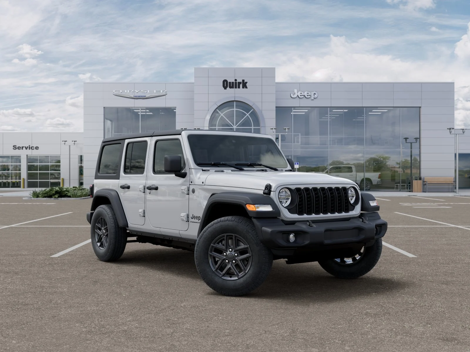 New 2026 Bright White Clear-Coat Exterior Paint Jeep Sport S image 5