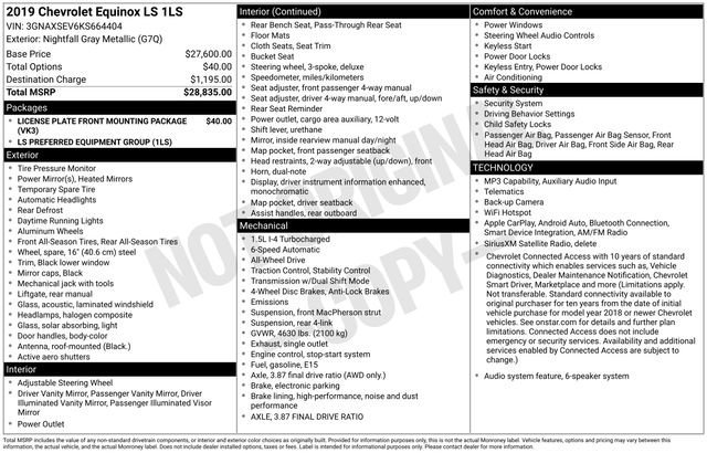 Used 2019 NIGHTFALL GRAY METALLIC Chevrolet LS image 27