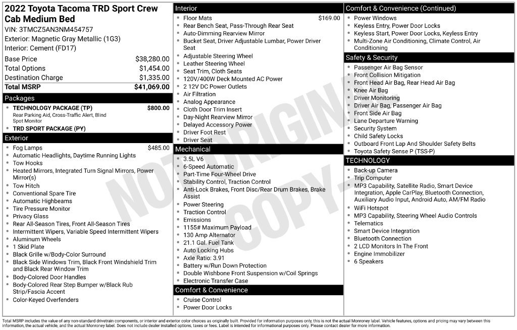 Used 2022 Gray Toyota TRD Sport image 2