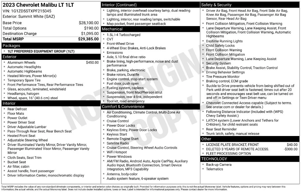 Used 2023 White Chevrolet LT image 6