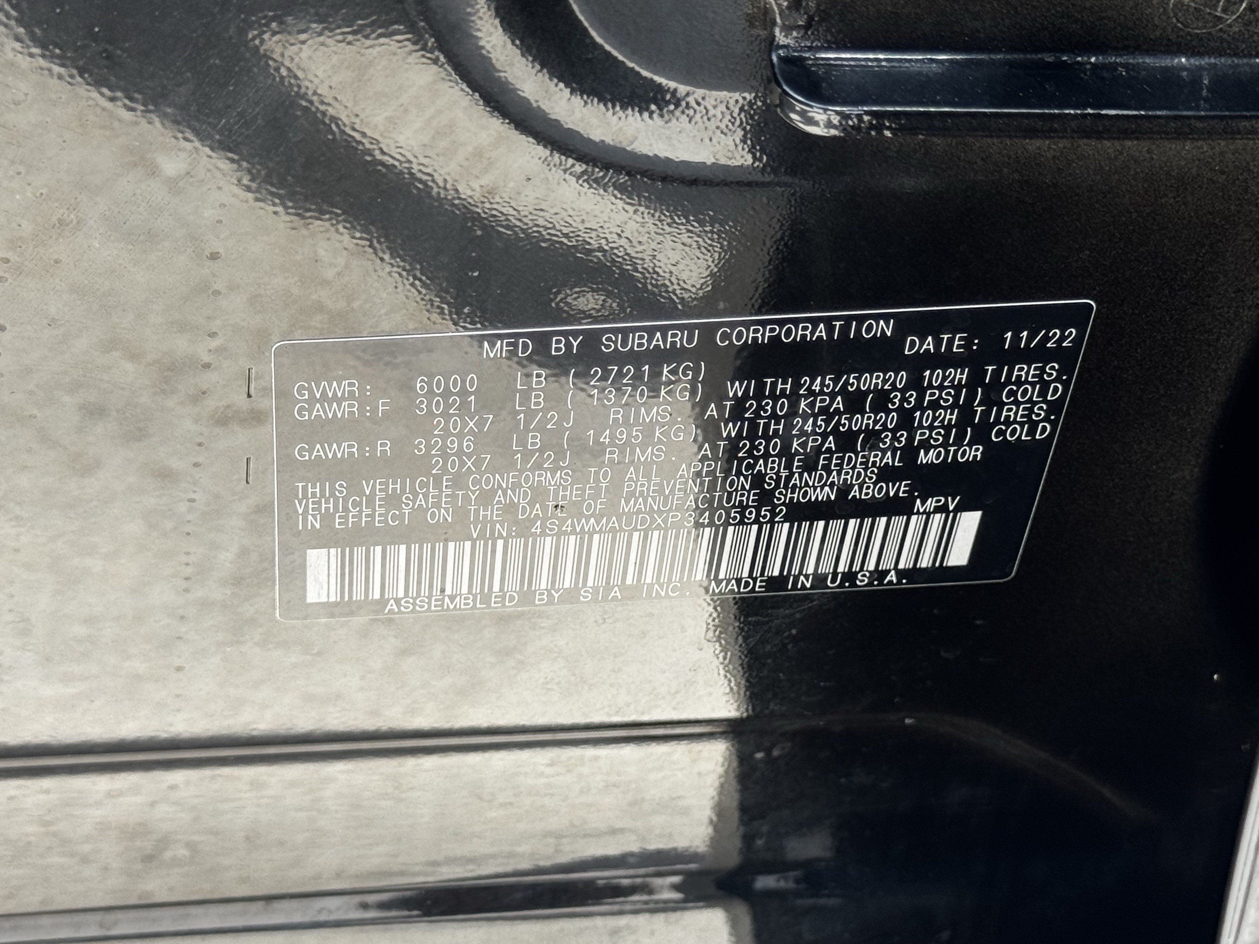 Used 2023 Crystal Black Silica Subaru  image 32
