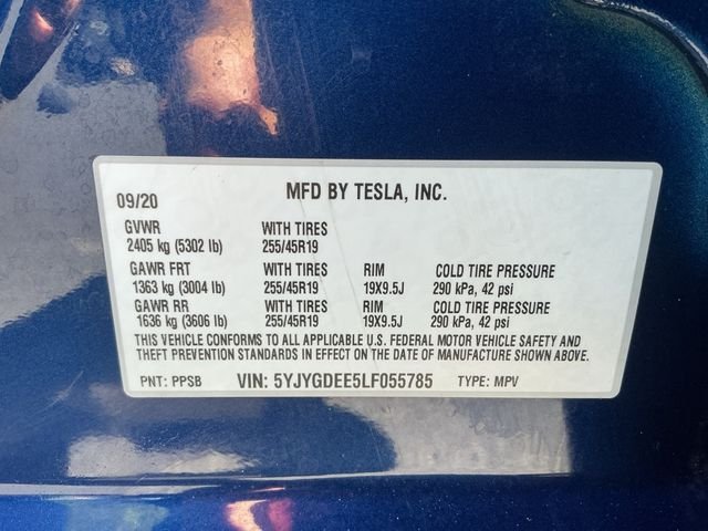 Used 2020 Blue Tesla Long Range image 24
