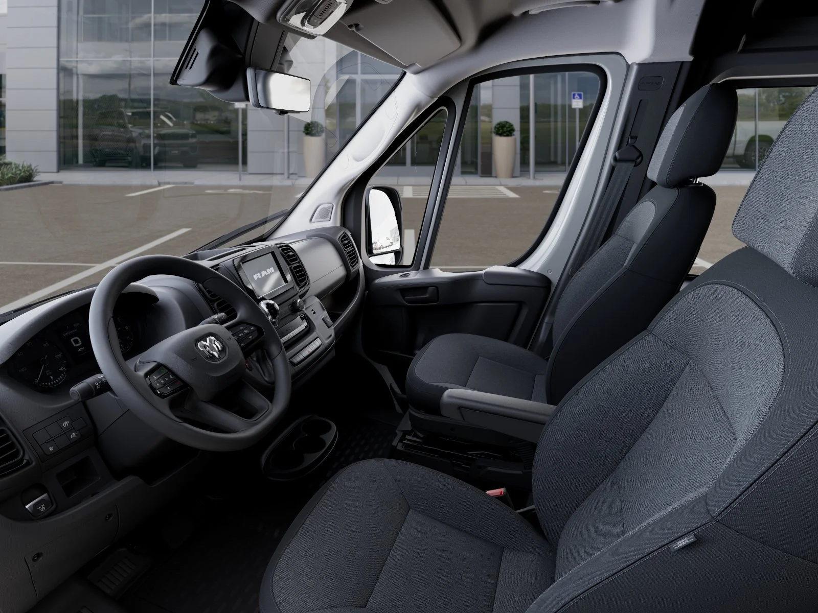 New 2025 Bright White Clearcoat RAM High Roof image 49