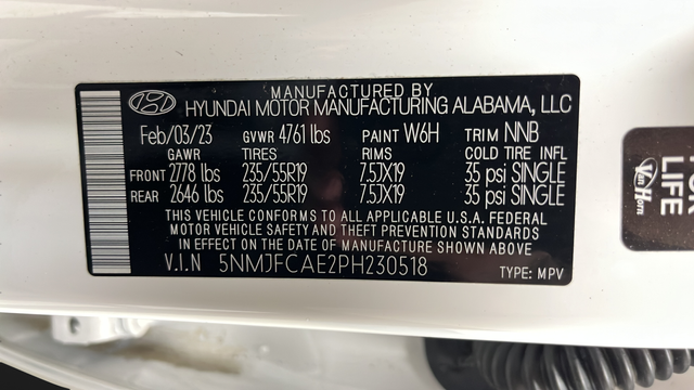 Used 2023 Serenity White Pearl Hyundai SEL image 28