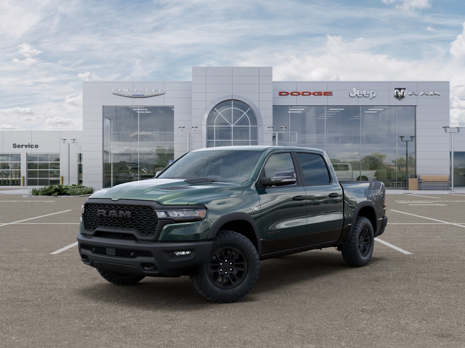 New 2026 Serrano-Green Metallic Exterior Paint RAM Rebel image 1