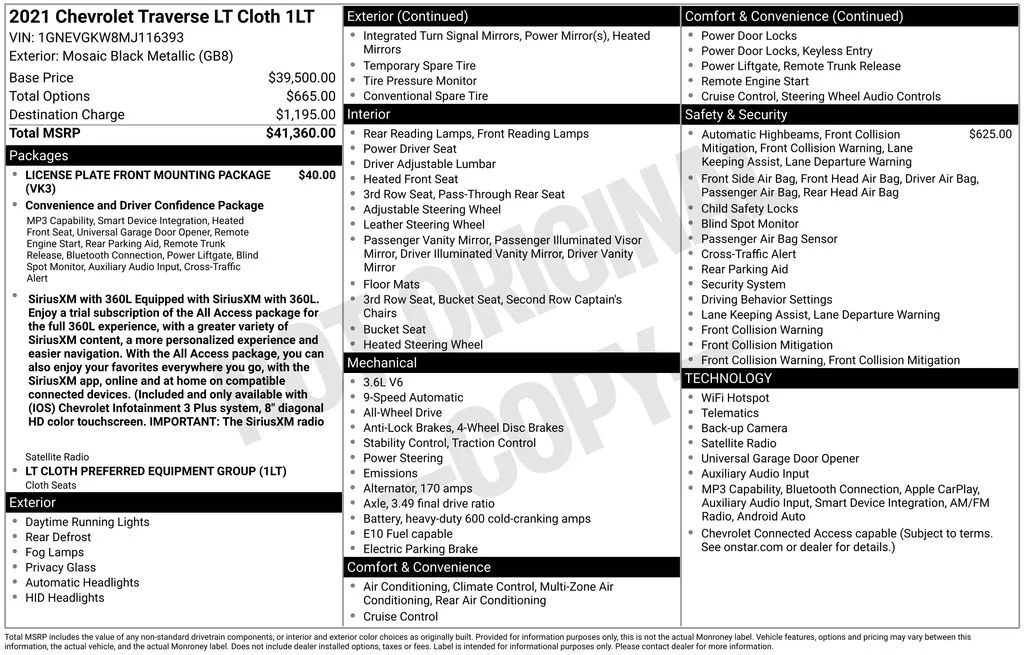 Used 2021 Black Chevrolet LT image 35