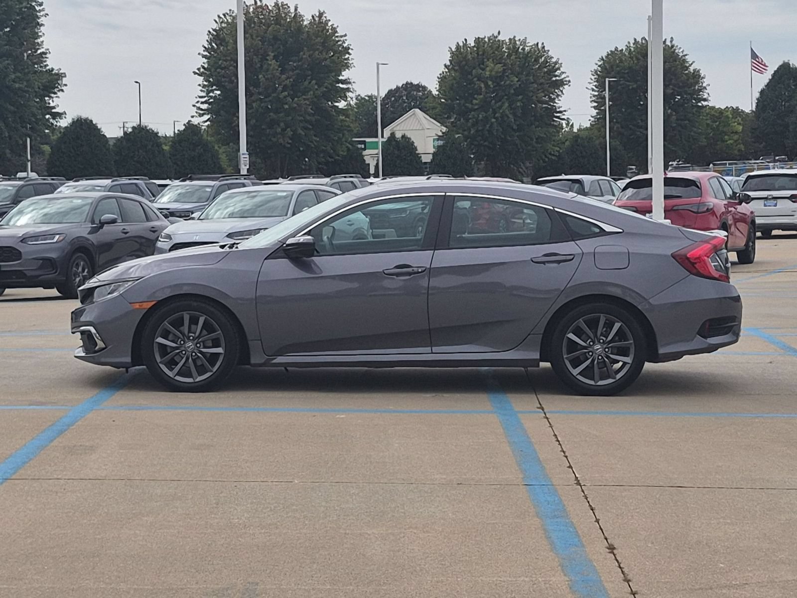 Certified Used 2021 Modern Steel Metallic Honda EX Sedan image 10