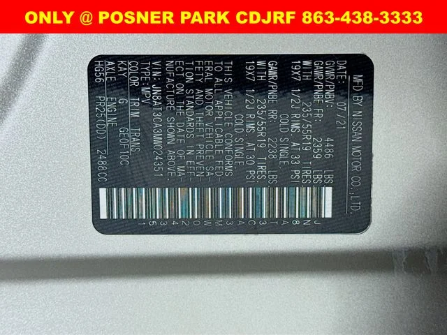 Used 2021 Gold Nissan SL image 32