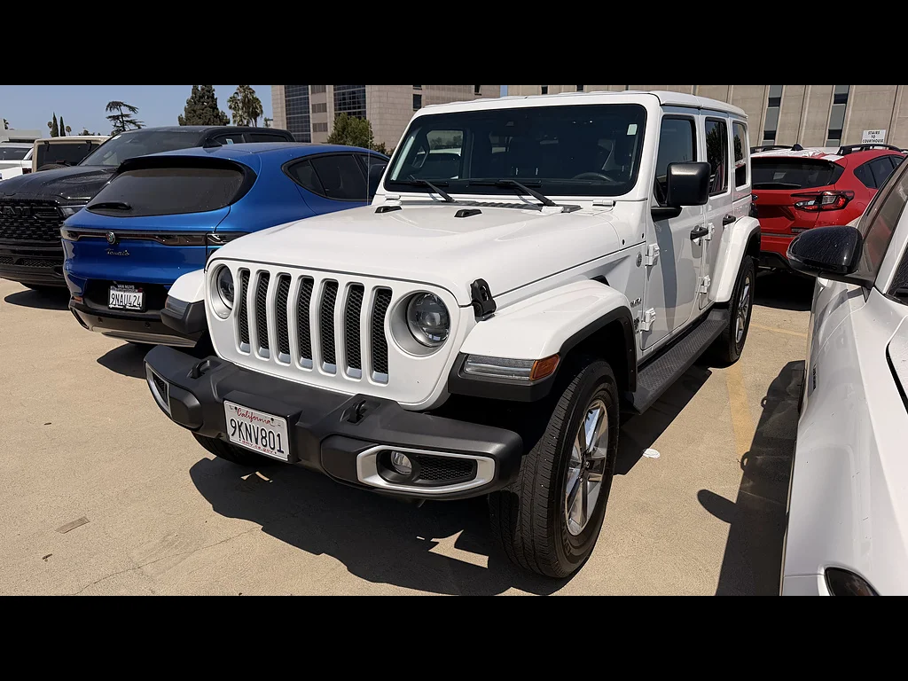 Used 2023 Bright White Clear Coat Jeep Sahara image 2