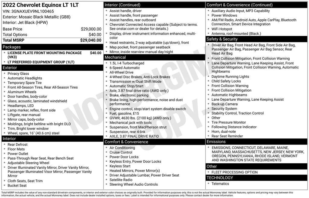 Used 2022 Black Chevrolet LT image 17