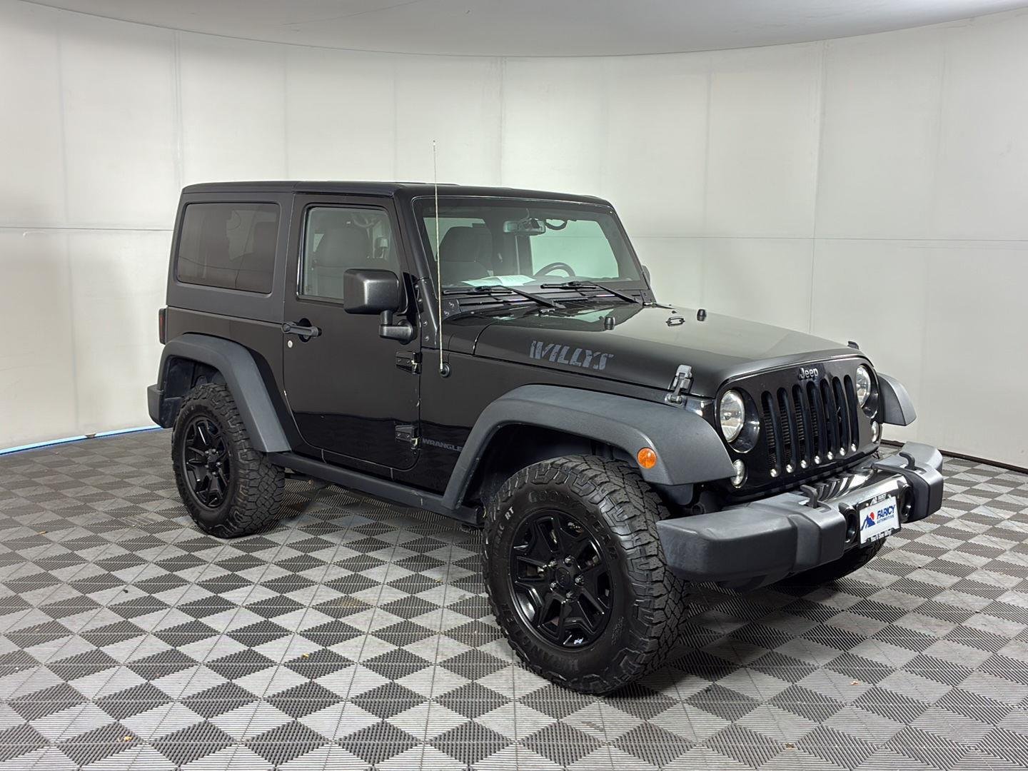 Used 2015 Black Clearcoat Jeep Willys Wheeler image 2