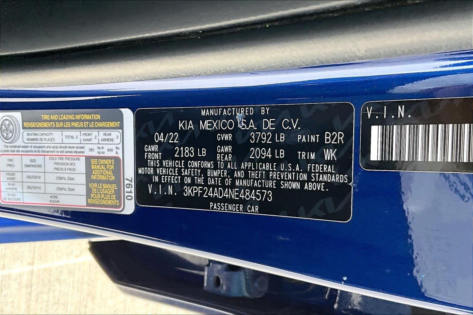 Used 2022 Deep Sea Blue Kia LXS image 29