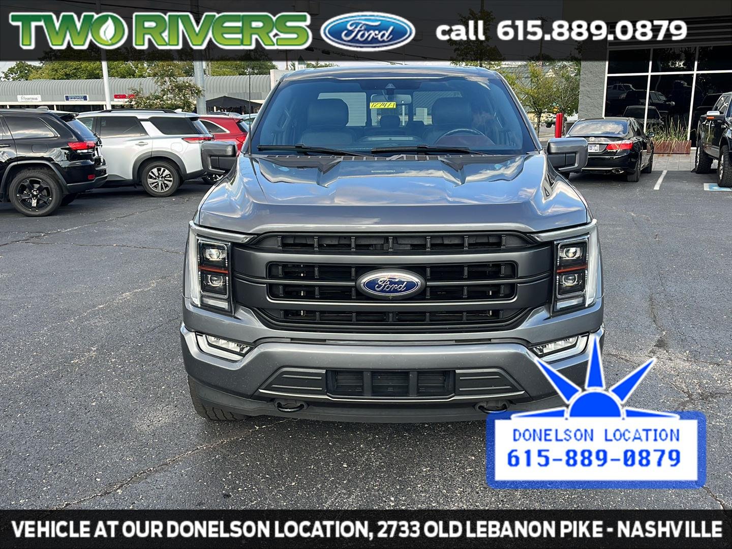 Used 2021 Carbonized Gray Metallic Ford LARIAT image 3