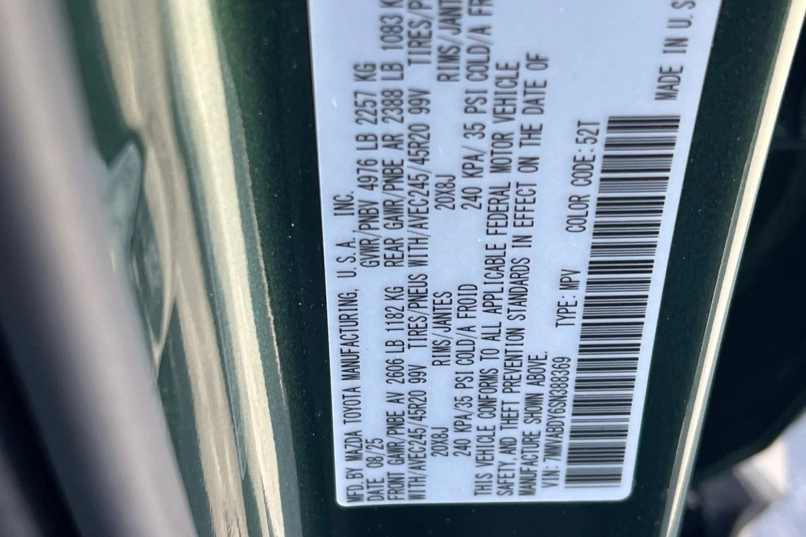 Certified Used 2025 Green Mazda 2.5 Turbo Premium Package image 27