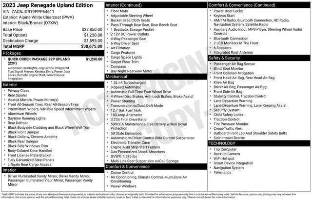 Used 2023 Alpine White Clearcoat Jeep Upland image 35