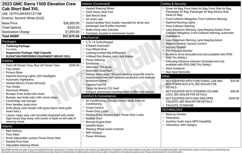 2023 GMC Sierra 4WD Crew Cab Std Box Elevation 3VL's photo