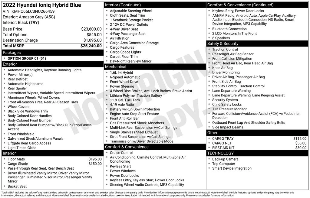 Used 2022 Gray Hyundai Blue image 2