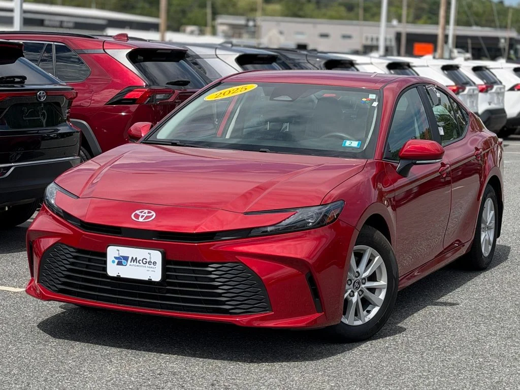 Certified Used 2025 Red Toyota LE image 1
