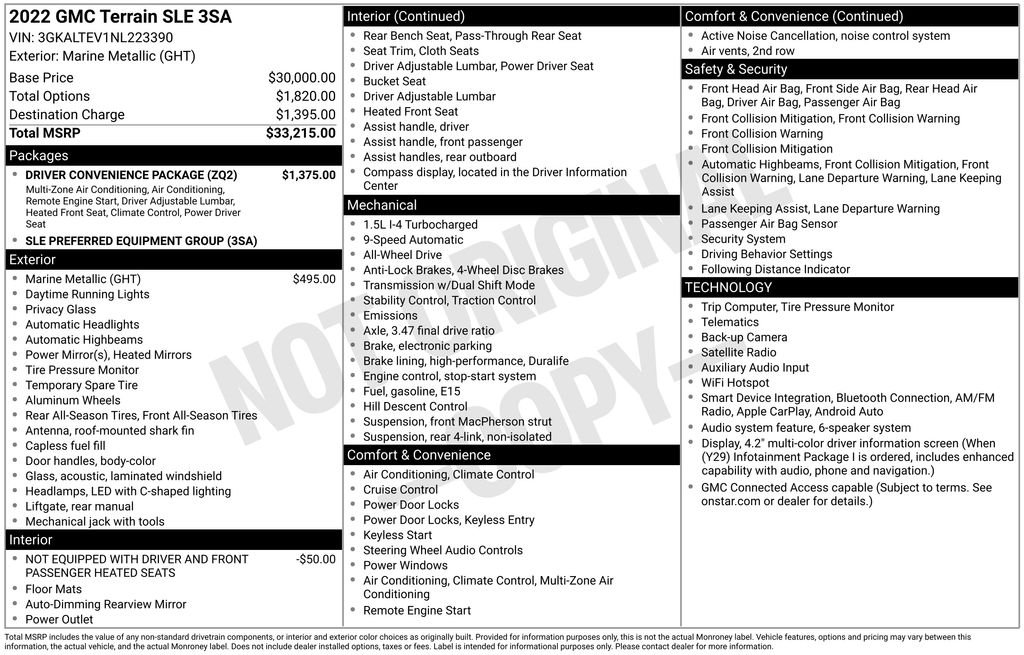 Used 2022 Blue GMC SLE image 23