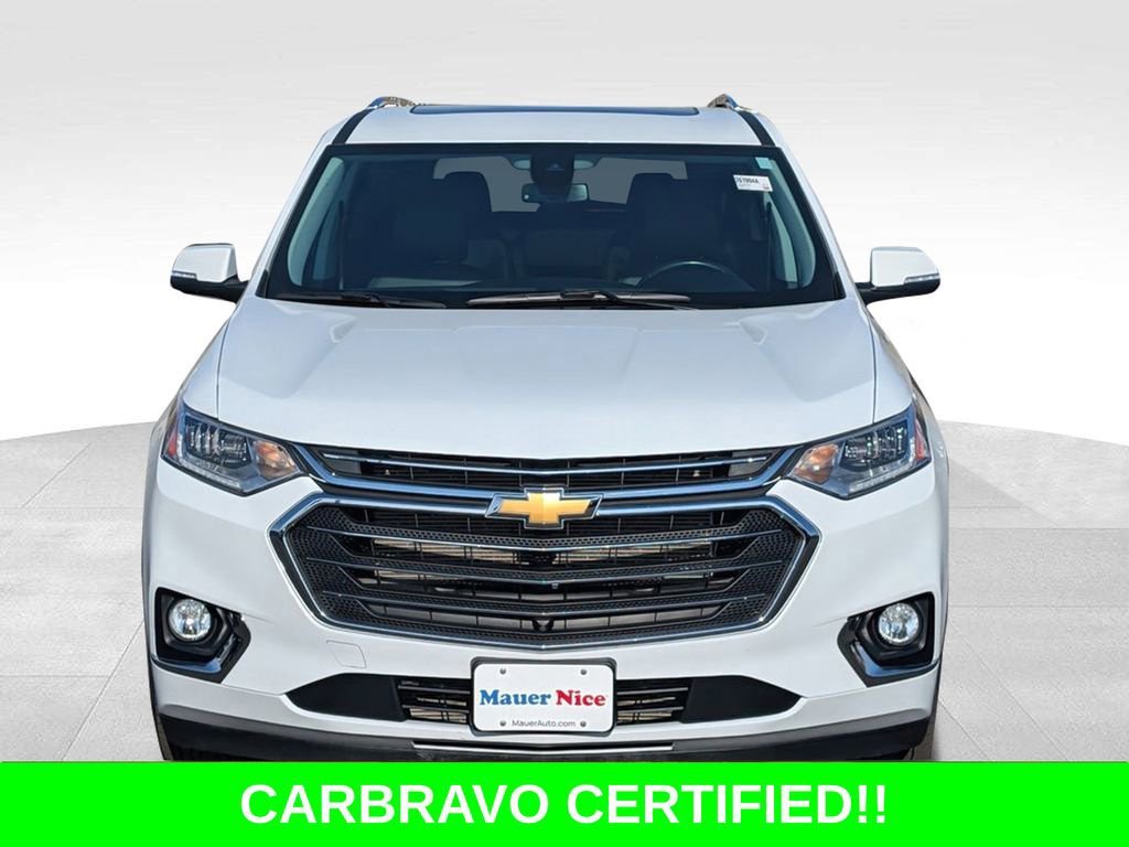 Certified 2021 Chevrolet Traverse Premier with VIN 1GNEVKKW6MJ144910 for sale in Inver Grove Heights, Minnesota