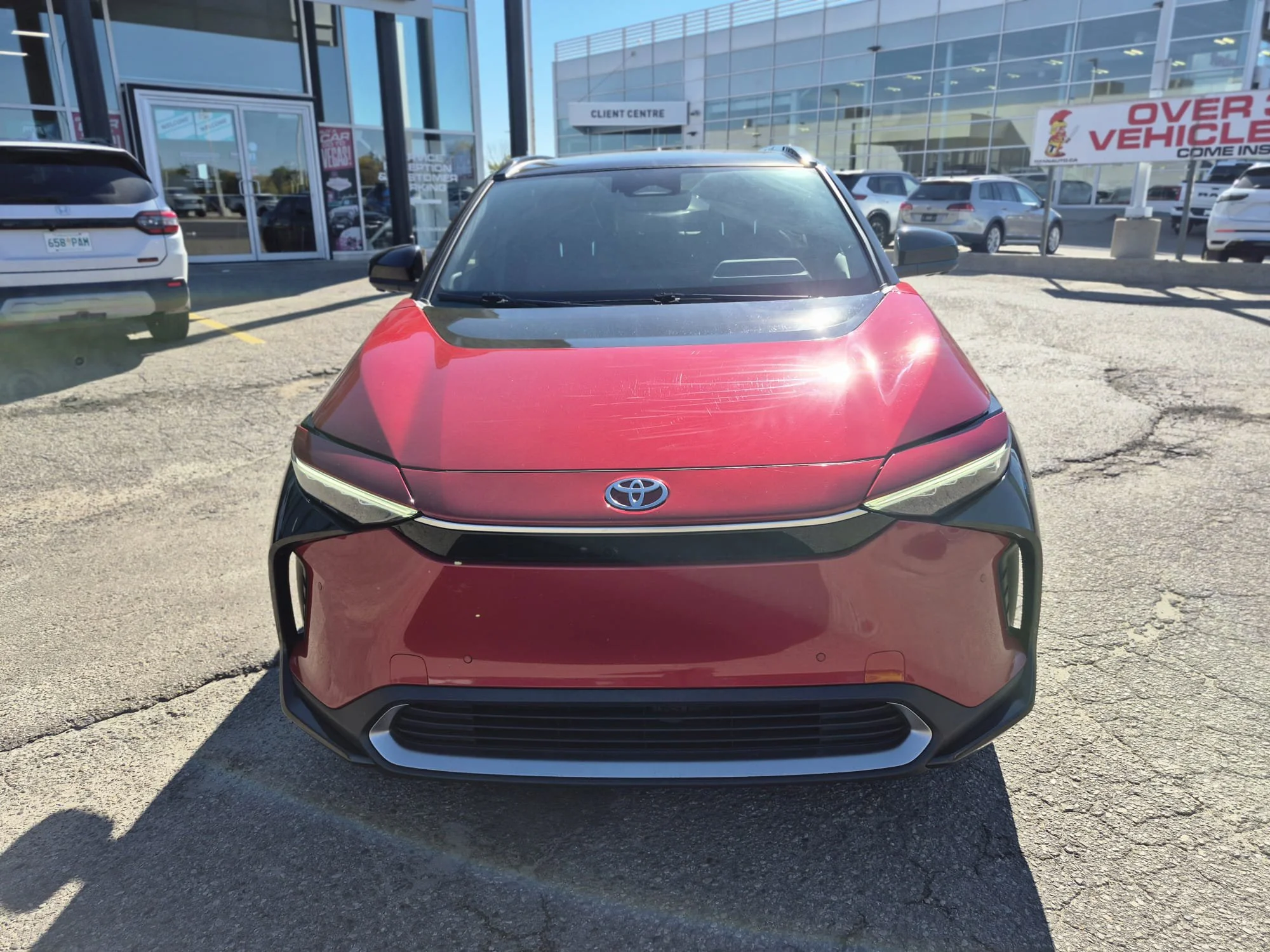 Used 2023 Supersonic Red w/Black Roof Toyota XLE AWD*Full EV | Cooled Leather | Dual Sunroof | Htd Wheel | Remote Climate | Adaptive Cruise | JBL image 4