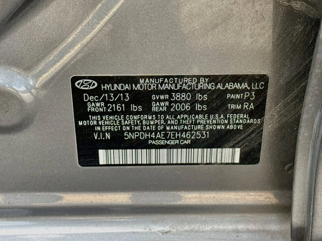 Used 2014 Harbor Gray Metallic Hyundai SE image 36