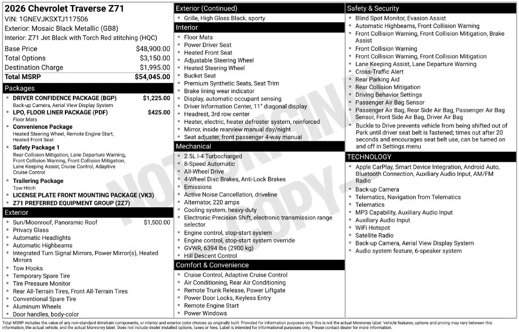 Used 2026 Black Chevrolet Z71 image 2